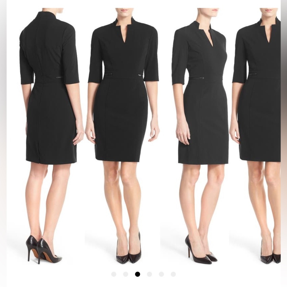Tahari navy blue dress.